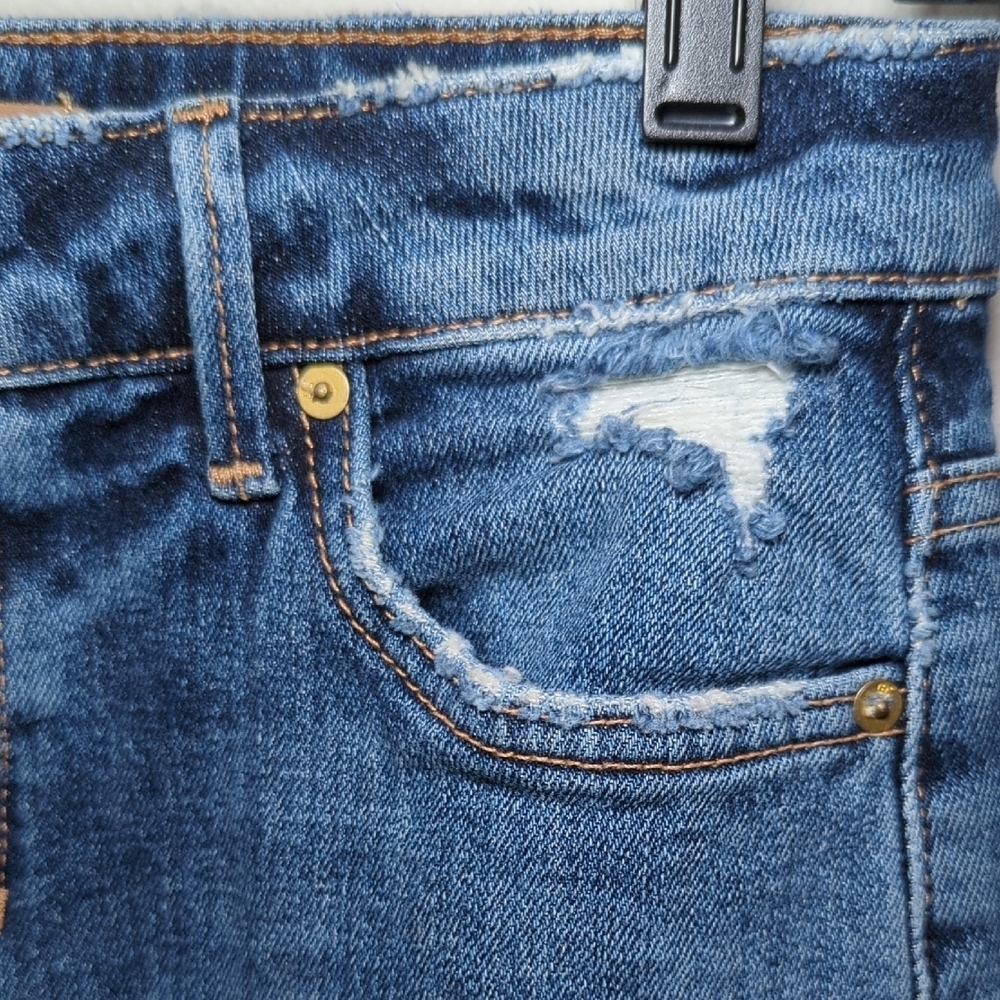 Joe's Jeans Distressed Denim Skirt w/Pockets - Picture 6 of 9